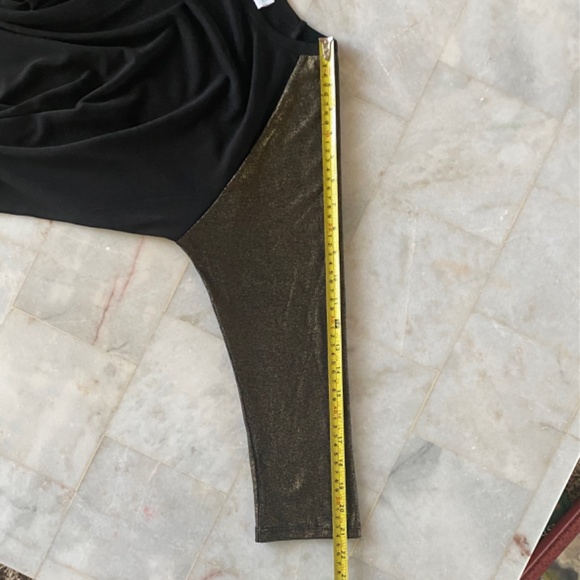 Metallic Lularoe Randy Baseball Tee Elegant Collection Gold & Black Ladies Small - Picture 6 of 8